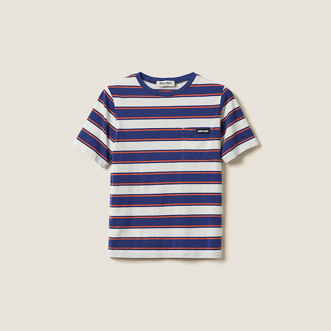 9A+ quality miu miu striped cotton t-shirt